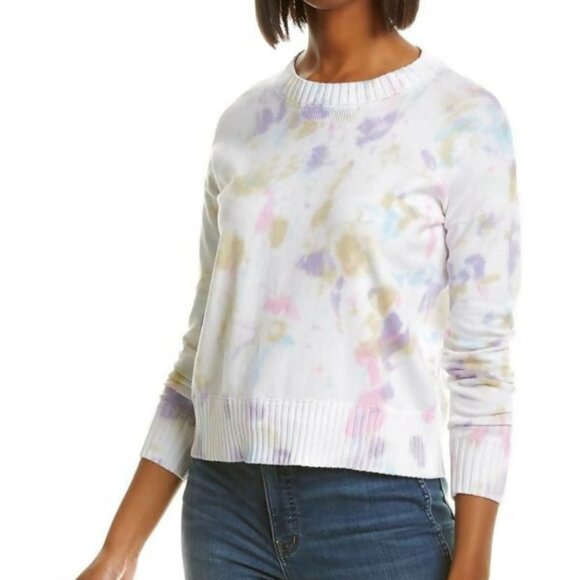 Philosophy Sweaters - Philosophy Crewneck Sweater Tie Dye White Colorful Pastel Spots XL